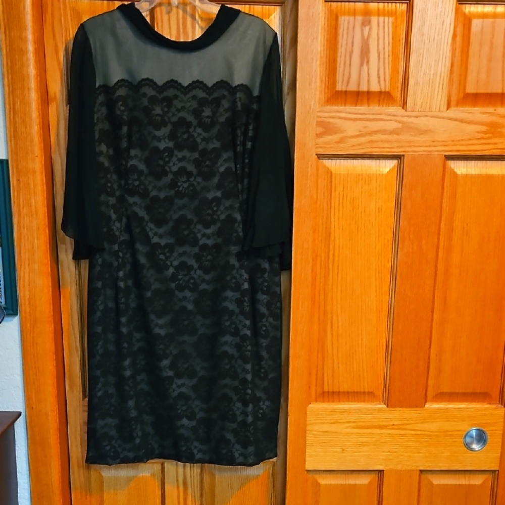 Vintage Elegant Black Lace Dress